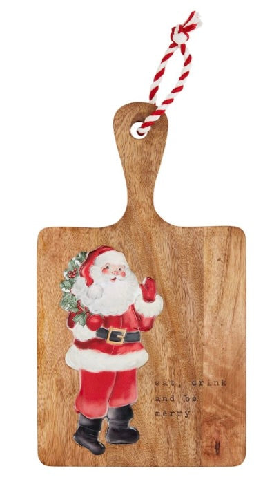 SQUARE SANTA WOOD ENAMEL BOARD