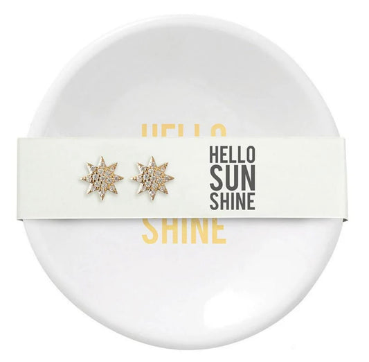 Earrings and Tray-Hello Sunshine