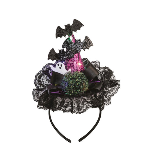 WITCH HAT LIGHT UP TACKY HEADBAND