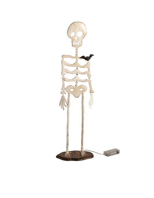 SMALL LIGHT UP SKELETON SITTER