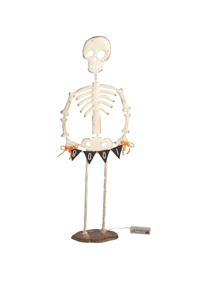 LARGE LIGHT UP SKELETON SITTER