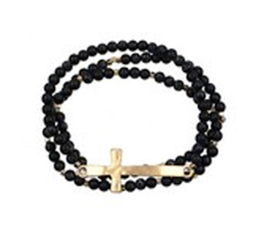 King Gold Black Jet Bracelets