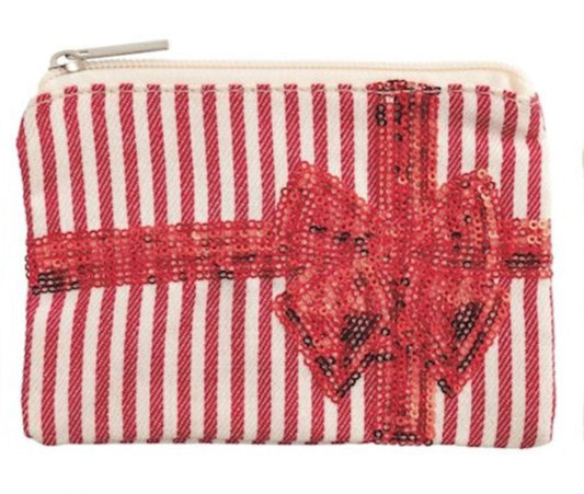 BOW SEQUIN GIFT POUCH