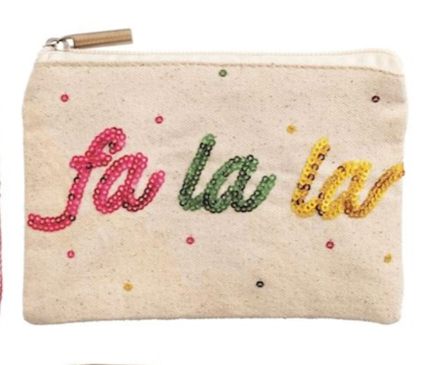 FA LA LA SEQUIN GIFT POUCH