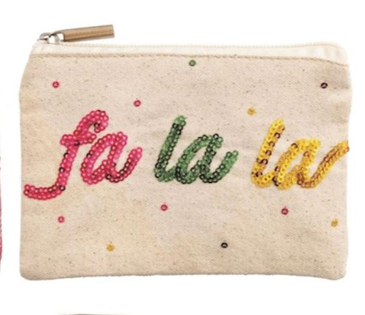 FA LA LA SEQUIN GIFT POUCH
