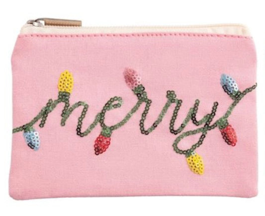 MERRY SEQUIN GIFT POUCH