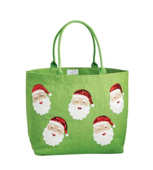 SANTA HOLIDAY SPARKLE TOTE