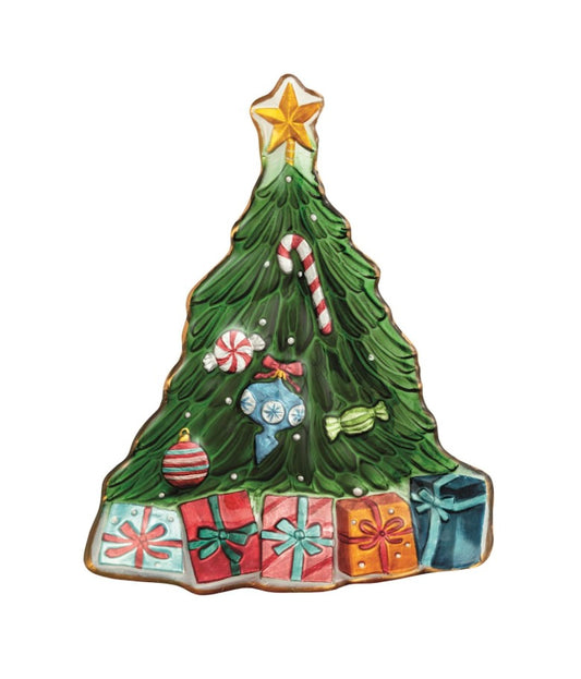TREE GLASS PLATTER