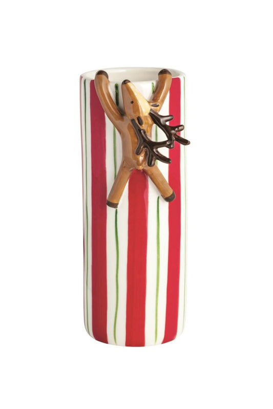 REINDEER HANGING SANTA STEM VASE