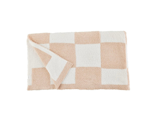 CHENILLE CHECKERED BLANKET-TN
