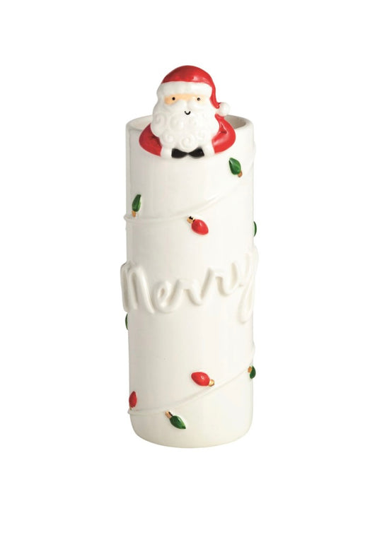 MERRY HANGING SANTA VASE