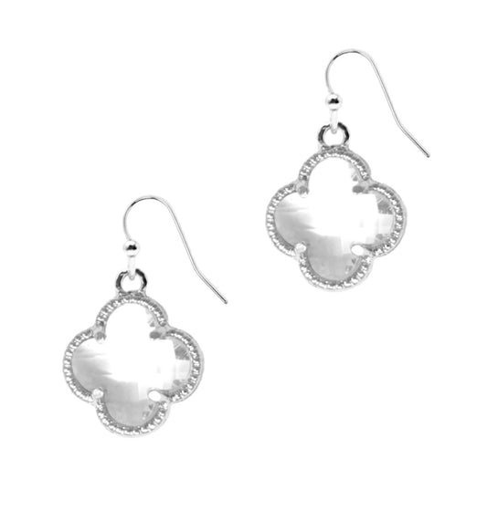 Puma Silver Clear Earrings