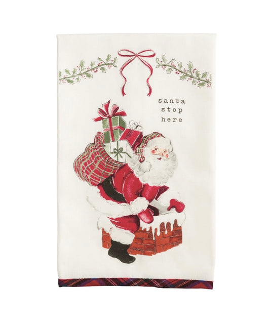 SANTA STOP PRINTED TOWEL