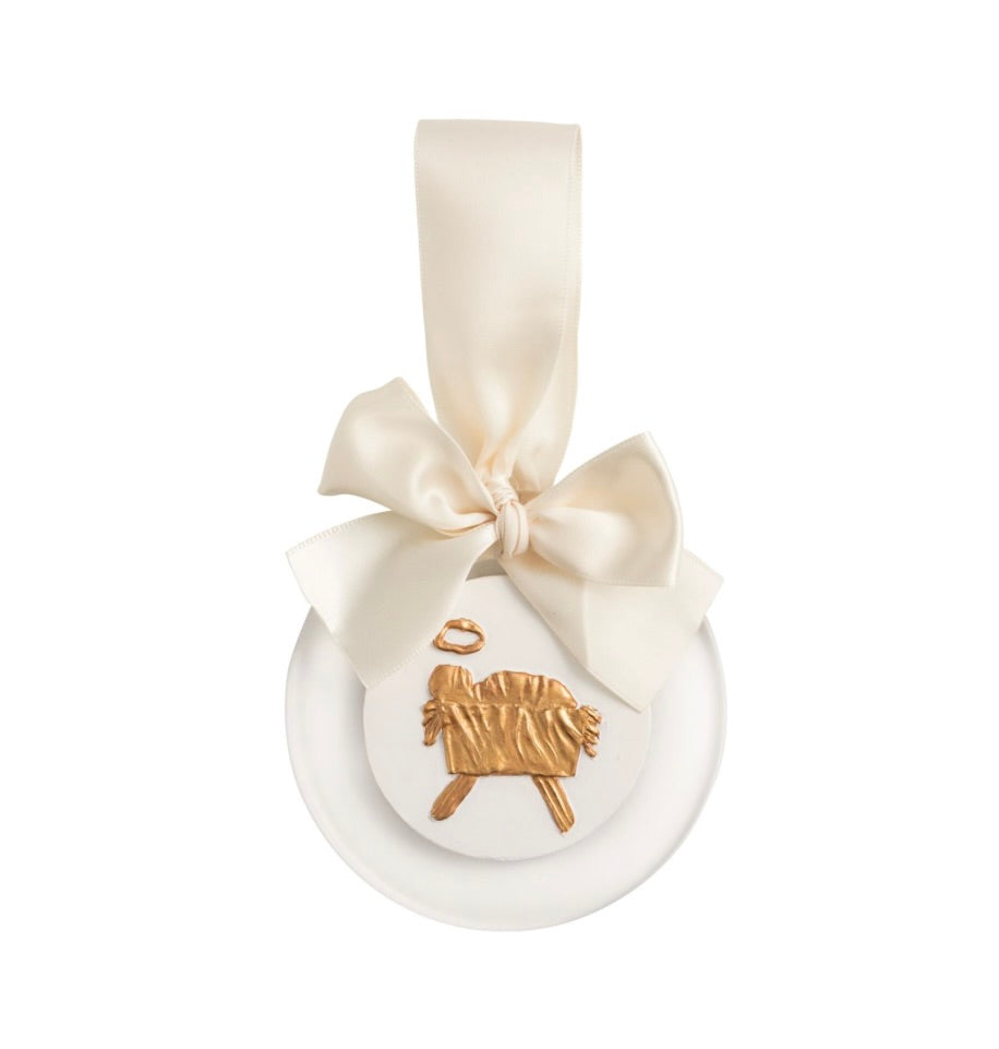 BABY JESUS GOLD INTAGLIO ORNAMENT