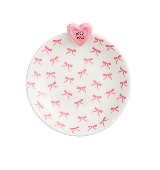 PINK HEART TIDBIT DISH