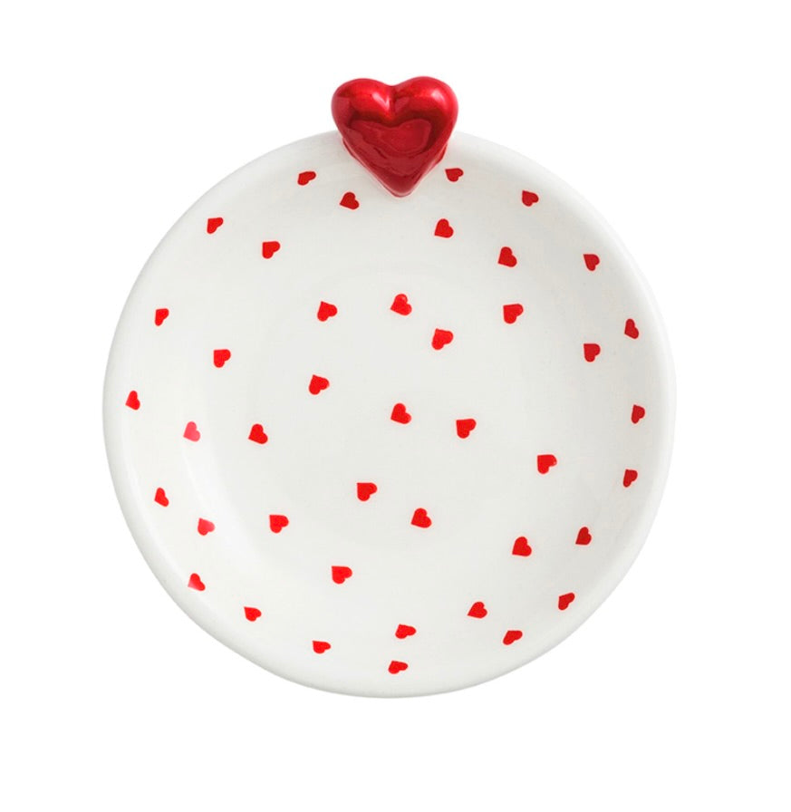 RED HEART TIDBIT DISH