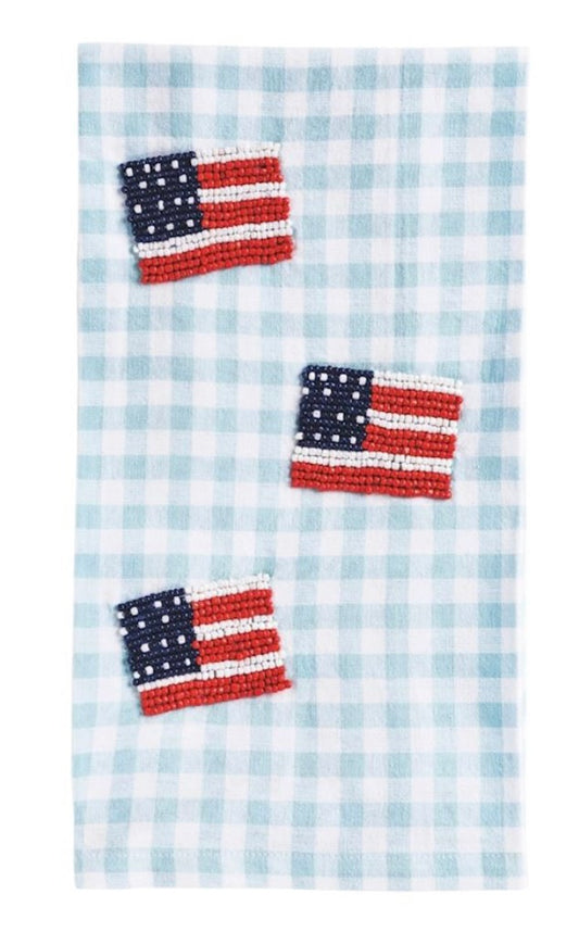 FLAG BEADED AMERICANA TOWEL