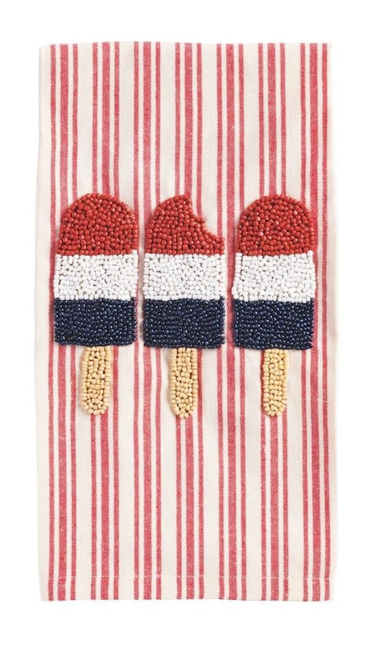 ICE POP BEADED AMERICANA TOWEL