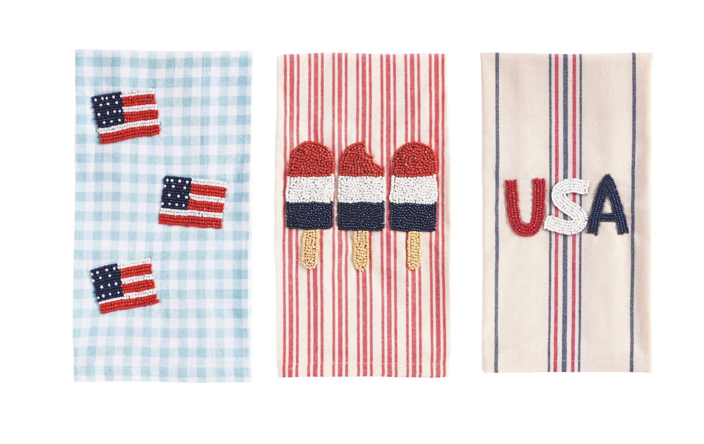 FLAG BEADED AMERICANA TOWEL