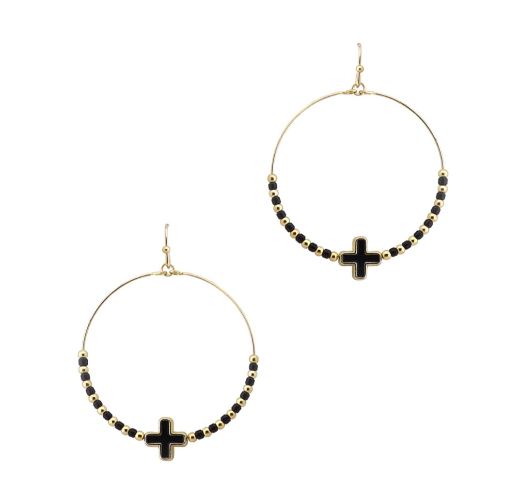 PRIA BLACK EARRINGS