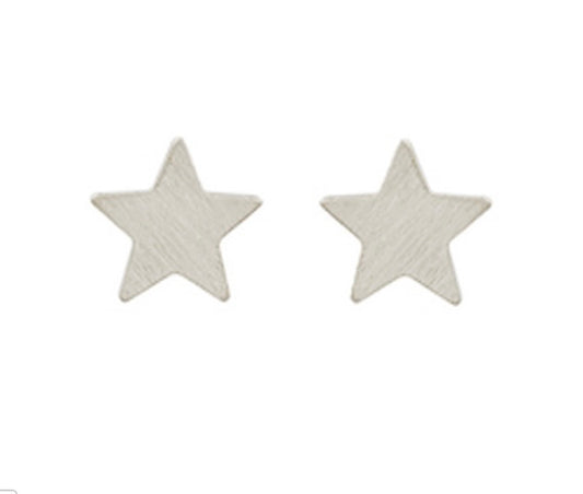 Texas Star Earrings Silver