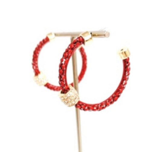 Pipa Red Earrings