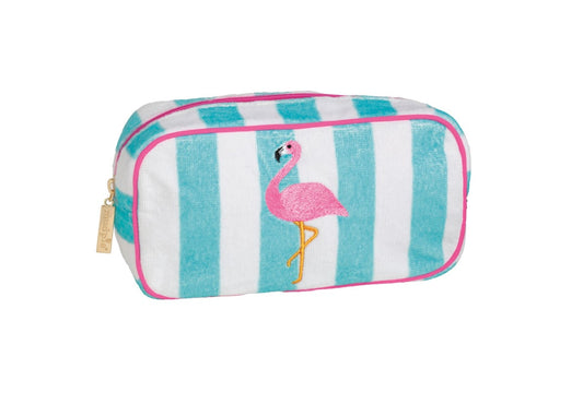 BLUE FLAMINGO TERRY CLOTH CASE