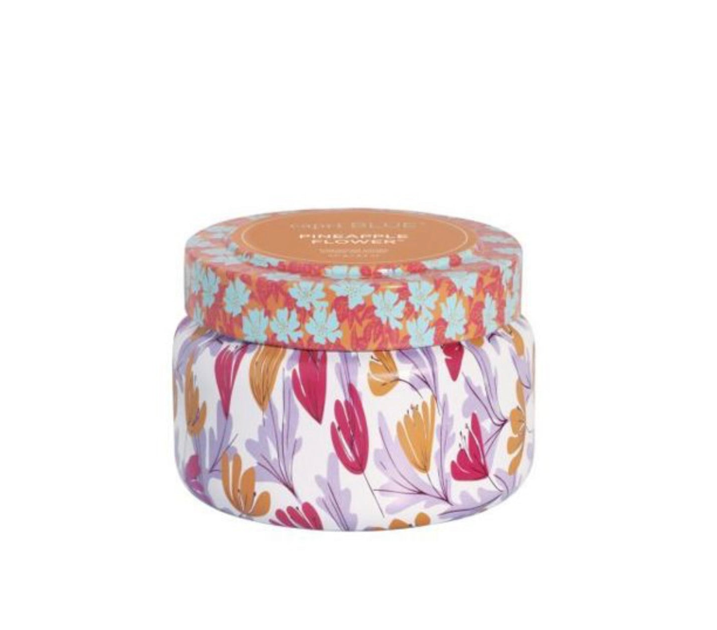 Pineapple Flower Pattern Play Travel Tin 8.5oz