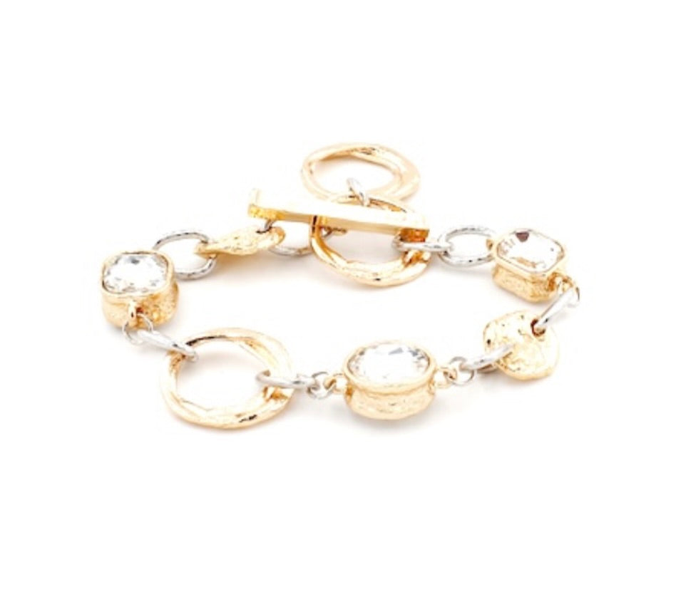 Glinda Gold Clear Bracelet
