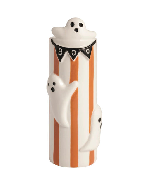 GHOST ORANGE STRIPE STEM VASE