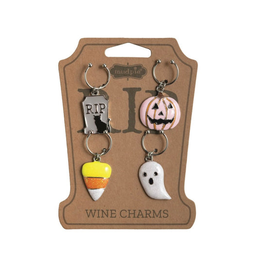 PINK HALLOWEEN WINE CHARM SET