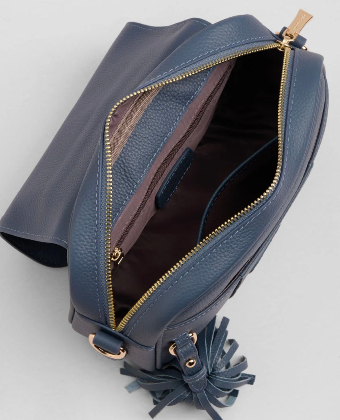 Pom Pom London Finsbury Bag Slate Blue
