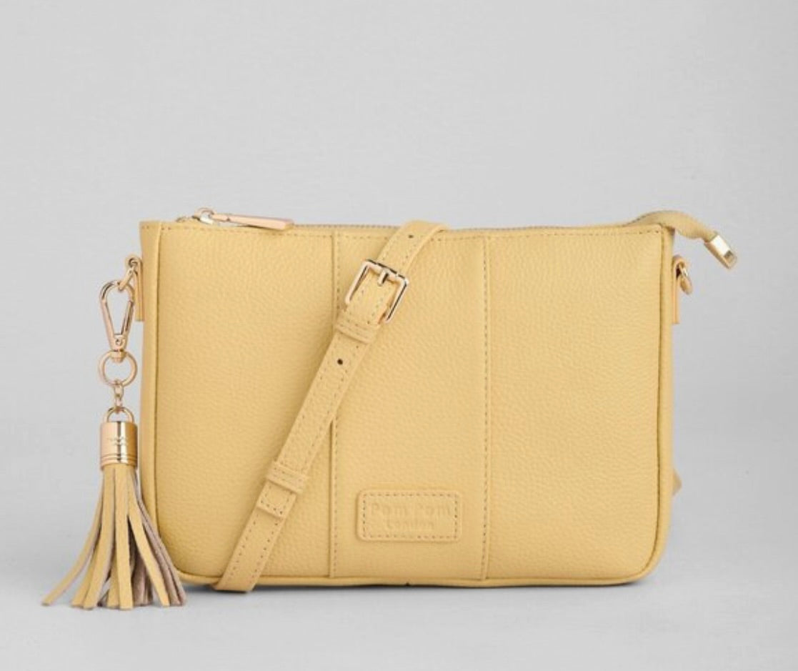 POM POM LONDON THE CITY SLIM BAG - STRAW