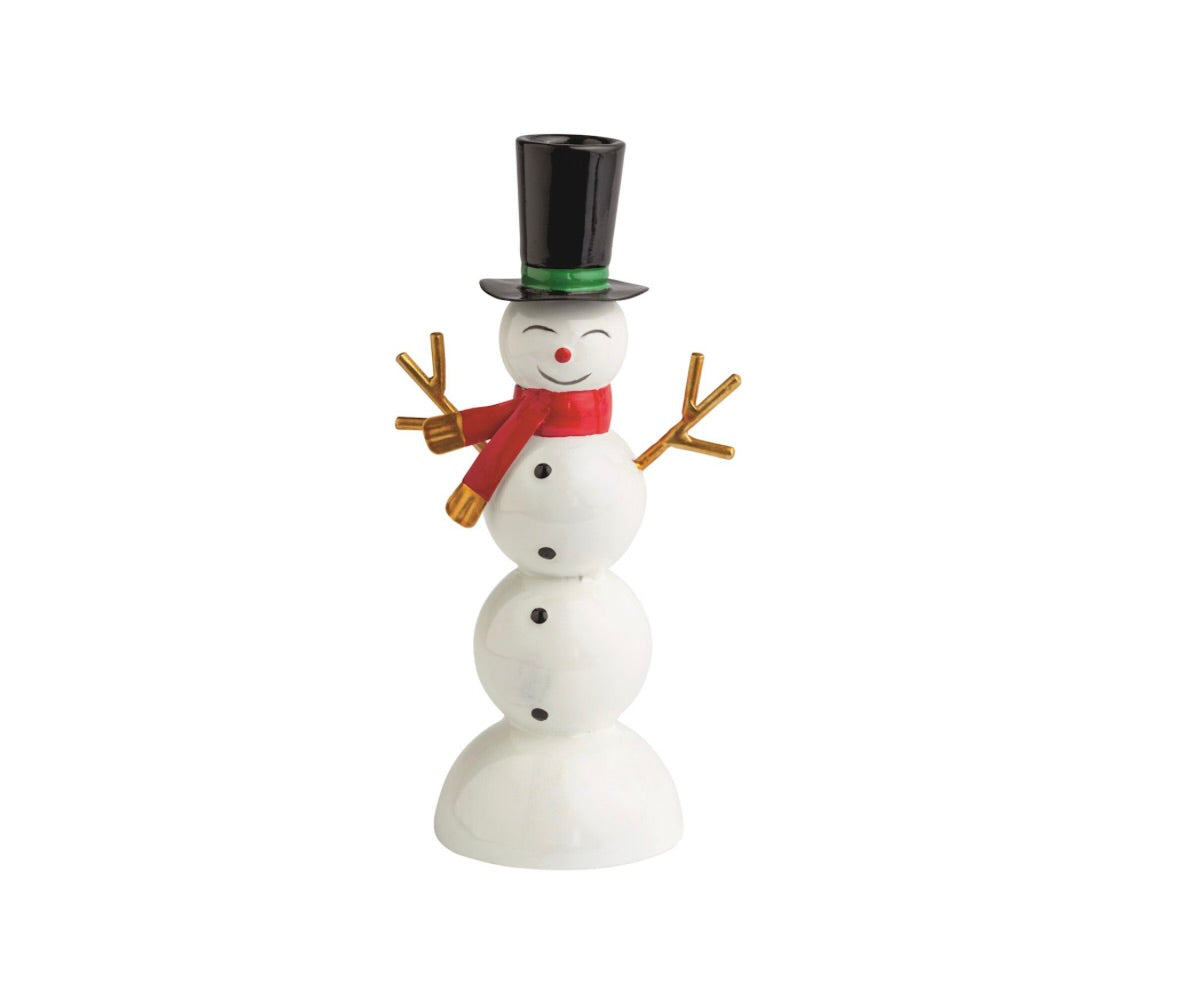 LARGE SNOWMAN TAPER HOLDER