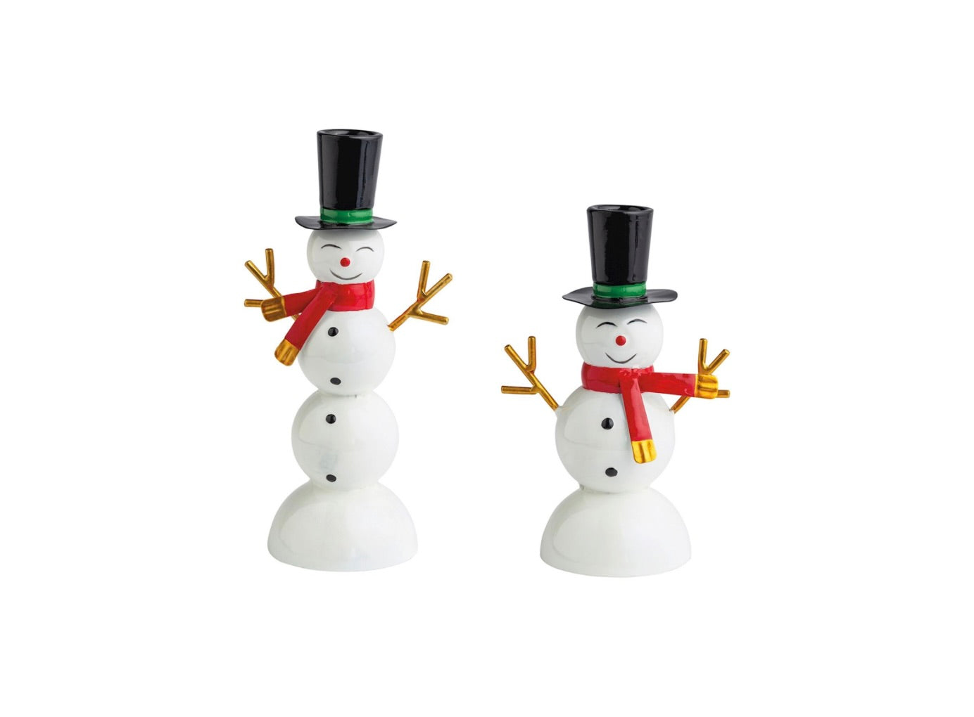 LARGE SNOWMAN TAPER HOLDER