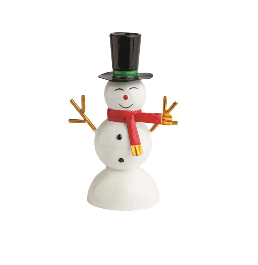 SMALL SNOWMAN TAPER HOLDER