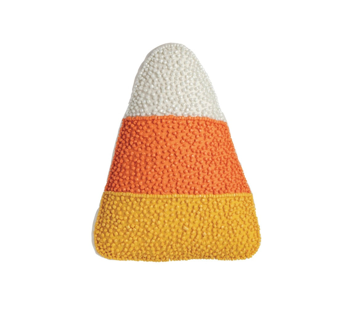 HALLOWEEN BEADED PILLOWS-Candy Corn