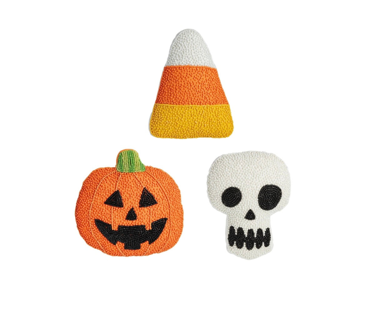 HALLOWEEN BEADED PILLOWS-Candy Corn