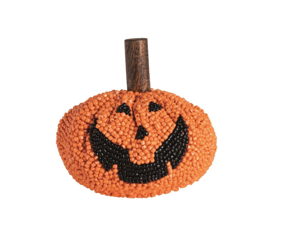 PUMPKIN FACE BEADED PUMPKIN