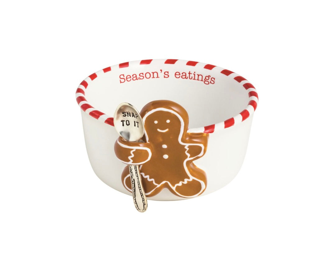 GINGERBREAD TIDBIT & SPOON SET