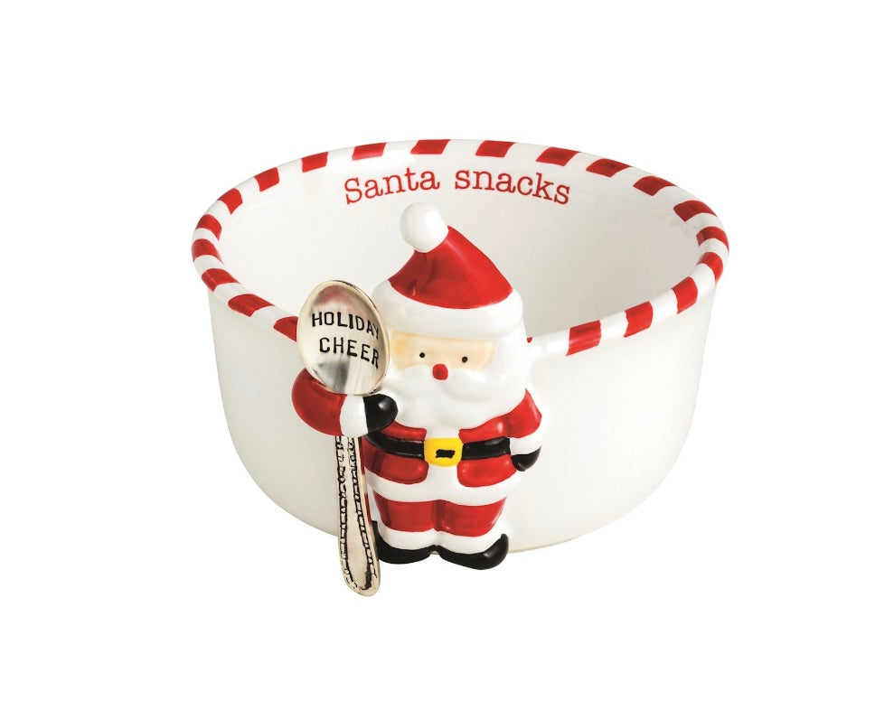 SANTA TIDBIT & SPOON SET