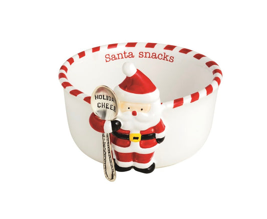 SANTA TIDBIT & SPOON SET