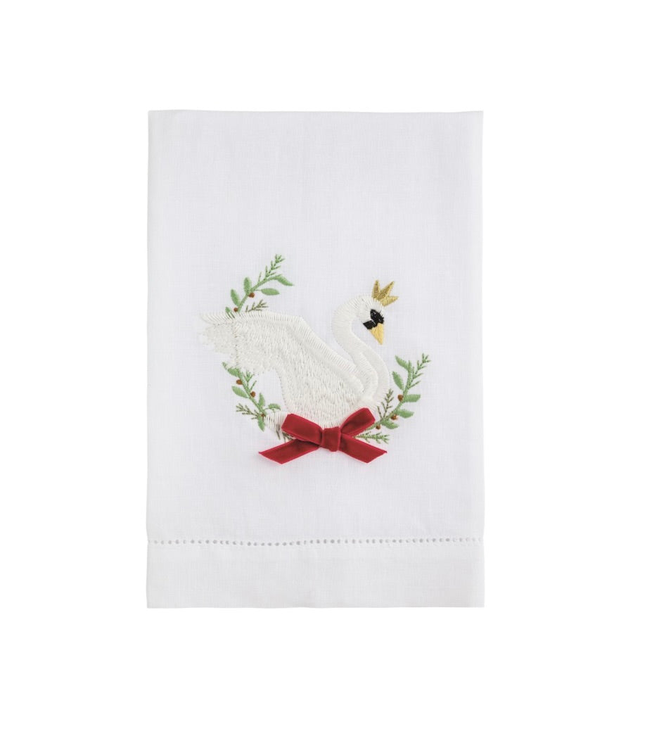 SWAN EMBROIDERED TOWEL