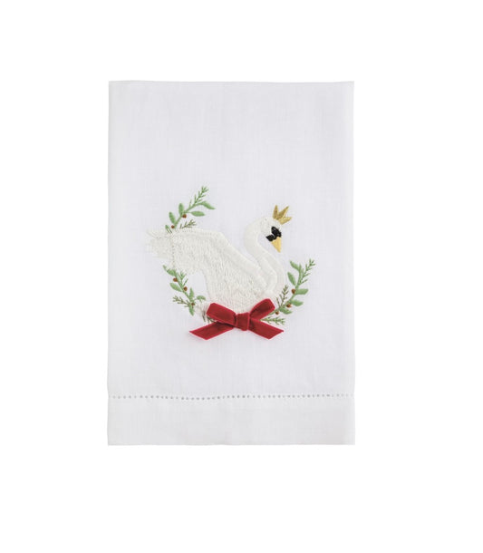 SWAN EMBROIDERED TOWEL