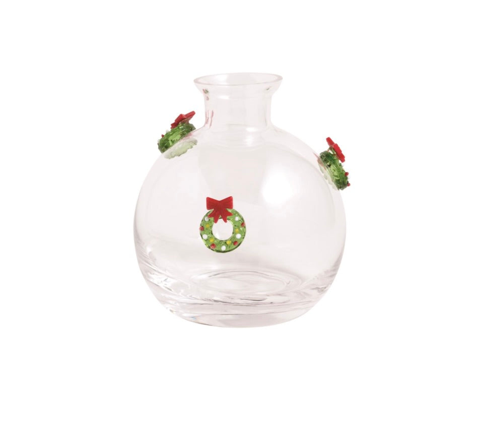 WREATH GLASS ICON BUD VASE