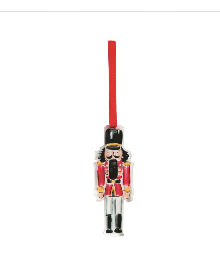 RED ACRYLIC NUTCRACKER ORNAMENT