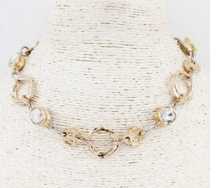 Dory Gold Crystal Necklace