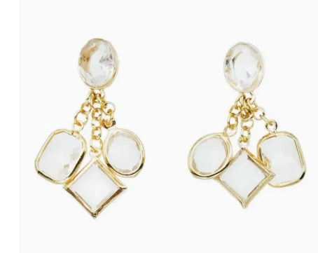 Yav Gold Crystal Earrings