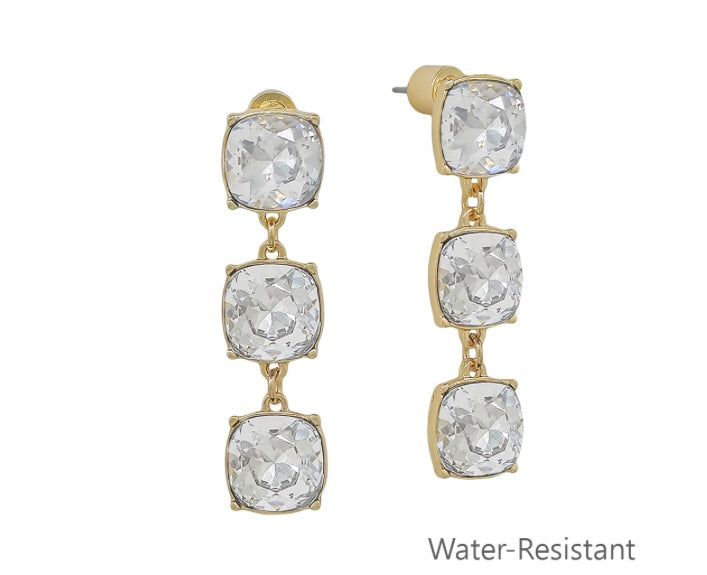 PRYN GOLD CLEAR Earrings