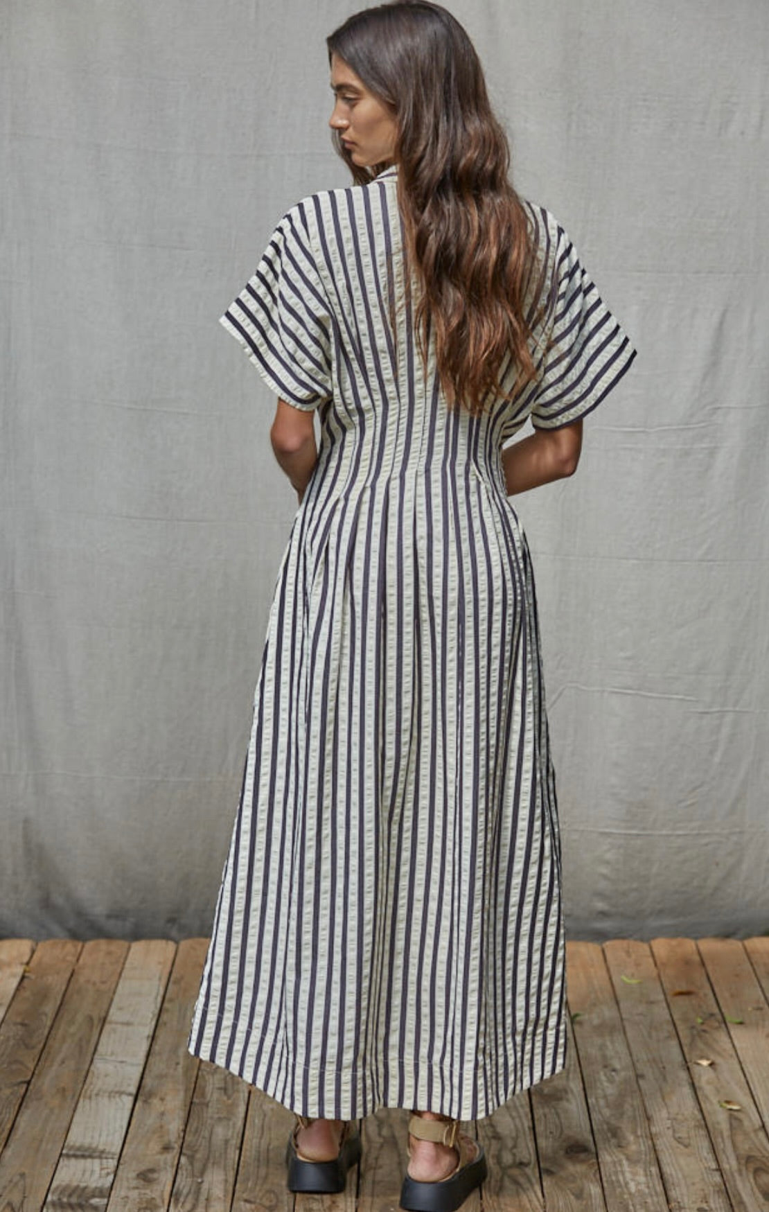 Portofino Shirtdress-Navy/Cream